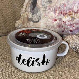 🤍♠️🤍NWT Souper Mug “Delish” Large Food Ceramic Mug